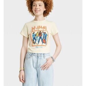 Def Leppard Short Sleeve Graphic Baby T-shirt Women’s L NWT
